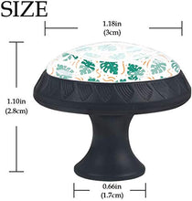Monstera lascia il modello verde Pomelli per Porta Set di 4 Pomelli per Mobili Manopole per Cassetti Cucina Armadio Vetro
