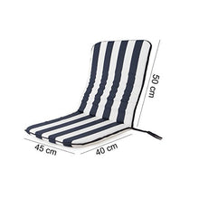 Cuscino Copri Sedia Sdraio da Giardino 45x90 cm Righe MOD. Relax P518 Blu