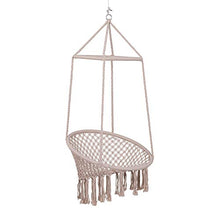 Outsunny Sedia Sospesa da Giardino con Corde e Supporto Max. 120 kg in Legno Φ80 x 150 cm