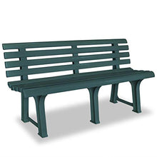 FAMIROSA Panchina da Giardino 145,5 cm in Plastica Verde