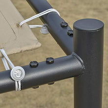 Outsunny Gazebo Pergola da Esterno e Giardino 3x2.85x2.82m in Metallo e Poliestere Beige, Pergola Addossata