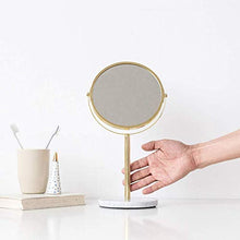 LLG Household Items& Double Sided ingrandimento Trucco dello Specchio, Oro Dressing Table Specchio 180 Gradi Rotazione Libera Migliore for Il Bagno o Camera da Letto del Piano d'appoggio