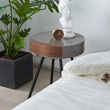 XUSHEN-HU Comodino Noce Comodino - Comodino & Comodini Comodini per camera da letto, Soggiorno Letto Divano Comodini Laterali (Colore: Marrone, Dimensioni: 45X52CM)