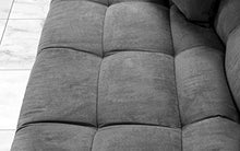 Divano 3 posti in tessuto lavabile grigio - 192 x 96 x 90 cm. trasformabile in letto una piazza e mezza