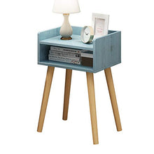 Comodino Casa Camera Accessori Ufficio Universitaria Vintage Comodino Camera da Letto Night Stand Tavolino Legno Gambe Comodino con Blu cassetto di immagazzinaggio tavolini Set Comodino Lato Letto