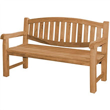 Bergamo - Panchina da parcheggio XXL, in legno massiccio di teak, extra forte
