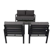 Gartentraum Salotto da Giardino in Alluminio Grigio a 4 posti - Lounge Dio