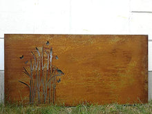 Zen Man 032006-1 - Paravento in metallo anticato, 1 mm, altezza 75 x lunghezza 150 cm, realizzato a mano