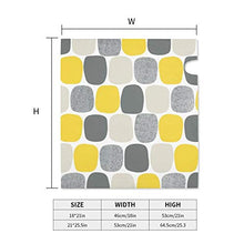 Wonky - Copertura magnetica per cassetta delle lettere con ovali in giallo, design unico, per decorazione giardino, cortile, dimensioni standard, 53 x 45 cm