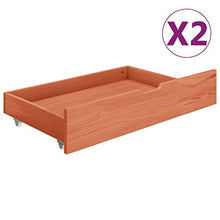 FAMIROSA Giroletto con 2 Cassetti Marrone Miele Legno di Pino 100x200 cm-0520