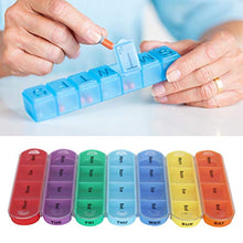 A sixx Scatola Porta medicinali, 4 Scomparti, Porta medicinali Portatile, con Custodia in plastica per Alimenti 28 Griglia per integratori medicinali