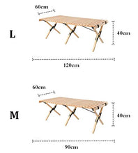 LHY HOME bambù Tavolo da Campeggio Tavolo da Picnic Pieghevole Tavolo da Giardino Portatile Alta capacità può Ospitare 4-6 Persone,Marrone,M
