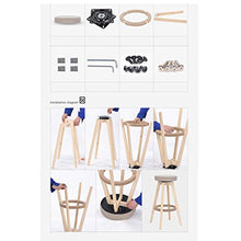 LF- Bar Sedia da Tavolo in Legno massello Sedia da Bar Sedia Semplice Girevole sgabelli Alti bancone Sgabello Colazione Blu Multicolor semplicità (Color : B)
