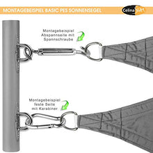 CelinaSun Tenda Parasole a Vela Giardino Balcone Poliestere Basic PES Idrorepellente Rettangolare 2 x 3 m Antracite