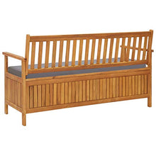 vidaXL Cassapanca con Cuscini da Giardino 148 cm Massello d'Acacia