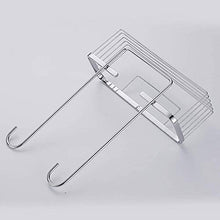 Bathroom shelf Portaoggetti per Doccia in Acciaio Inox Cestino per Doccia Sospeso Senza Trapano Accessori per Valvola Miscelatore per Doccia da Bagno Superficie Cromata Ripiano per Doccia