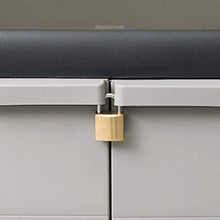 Armadietto da Giardino,Armadio Basso da Esterno in PP, Armadio per Esterni a 2 Ante 1 Ripiano Regolabile Ventilato, 65 x 38 x 87 cm,Nero e Grigio