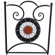 vidaXL Tavolo da Giardino con Mosaico 60 cm e 2 sedie Terracotta/Bianco