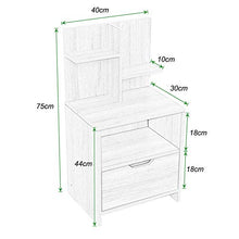DlandHome Comodino Comodino Armadietto da Comodino Mobili per Camera da Letto Comodino Comodino Cassettiera Armadio portaoggettiSUKST-BS-S-SW