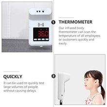 Hemoton - Termometro digitale senza contatto con display LCD digitale e allarme febbre per scuola e ufficio senza batteria