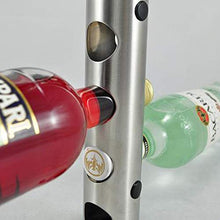 Portabottiglie da parete in acciaio inox con design creativo.
