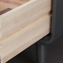 LICHUAN Tavolino da comodino in legno con cassetti per camera da letto, soggiorno, stile vintage, shabby comodino, facile da montare