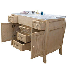 Shop Chic Mobile bagno Brigitte 110cm in rovere frassinato con top in marmo