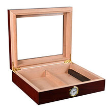 YUMO Humidor Prandium con Digital igrometro in High Gloss per ca,Nero