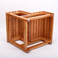 IAIZI Cedar Passo Sgabello in Legno Vasca da Bagno Sgabello a 3 Strati Pedale 3-Step Scala Scala a pioli Bovindo Scala Bagno Passo con Mat (Color : Wood Color)