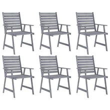 vidaXL Set Pranzo da Giardino 7 pz in Legno Massello di Acacia Grigio