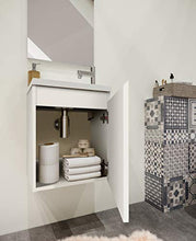 Allibert Mobili da Bagno Set Sottopensile 40 cm Lavabo Specchio Pre-assemblati senza Maniglie