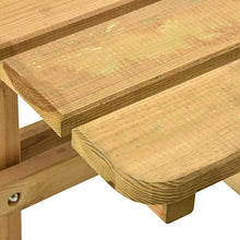 FAMIROSA Tavolo da Picnic con 4 Panche 172x172x73 cm in Pino Impregnato