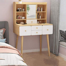 YSAA® Mobili Camera da Letto comò cassettiera Comodino Comodino Comodino comò toletta con Specchio Girevole 90 cm-F. Nessuna Sedia