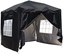 Gazebox a compatto pop-up integrale giardino, con 4 pannelli laterali,Black