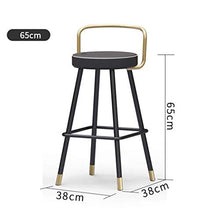 XHCP Bancone da Cucina Sgabelli da Bar Sgabelli da Bar Iron Art Casual Seggiolone, Schienale Design Cavo, per bancone/Cucina/Colazione/Pub, carico 200 kg