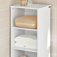 SoBuy Mobile alto Colonna bagno salvasapzio con cassetto e armadietto L40*P35*A161 cm BZR17-W