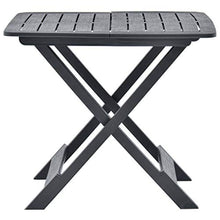 SKM Tavolo da Giardino Antracite 79x72x70 cm in Plastica
