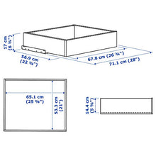 KOMPLEMENT cassetto con frontale in vetro 67,8x56,9x16 cm bianco