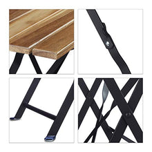 Relaxdays 10020682 Set Mobili da Giardino per Esterno da 3 Pezzi, Marrone, 60x60x76 cm