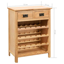 vidaXL Legno di Quercia Mobile Portavini Arreddo Bar Cantinetta Portabottiglie