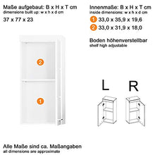 trendteam smart living Mobili, Legno, Bianco/Bianco (Alta lucentezza), 37 x 77 x 23 cm