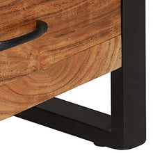 vidaXL Credenza Alta 118x30x200 cm in Legno Massello di Acacia