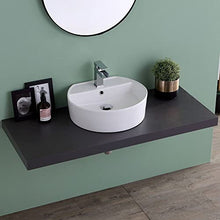 LAVABO D' APPOGGIO OVALE IN CERAMICA PROFONDO 44 CM