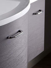 Mobile da bagno sospeso DANA 850 - design leggermente arrotondato - antracite, Piletta Pop-up:Con piletta Pop-up