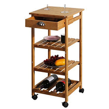LYM &ripiano di stoccaggio Scaffali Cucina Multi-Strato con cassetto Mobile scaffale Vino scaffale con Rack di stoccaggio Ruote Scaffale di Finitura