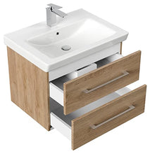 Set mobile bagno (7-pezzi) incl. 2x lavabi V&B Subway 2.0 in rovere chiaro