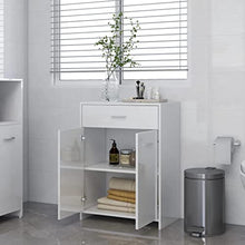 vidaXL Armadio da Bagno Bianco Lucido 60x33x80 cm in Truciolato
