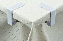 Mollette per tovaglia, 1 set/8 pezzi, in plastica, colore bianco., bianco (Bianco) - asis10320.1