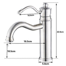 Rubinetto Monocomando Miscelatore Lavandino Lavabo Bagno Acciaio Inossidabile Sanlingo