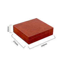 QZF Holder Cigar Cigar Caso Cigar Humidor Box 30-35 Sigarette Cedar Legno umidificatore Storage Case Cigar Box con igrometro,Rosso